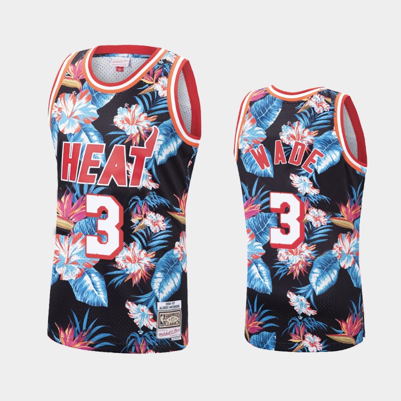 Dwyane Wade, Miami Heat - Mitchell & Ness Floral Pack - Cliquez sur l'image pour la fermer